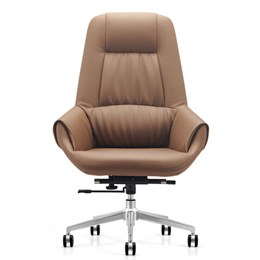 Кресло HAWASAN (ХАВАСАН) PREMIUM EX-810, хромированная сталь, экокожа, коричневое, 533236
