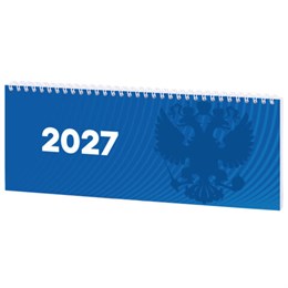 Планинг датированный 2027 285х112 мм, STAFF, гребень, картонная обложка, 64 листа, "Символика РФ", 117853