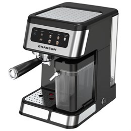 Кофеварка рожковая со встроенным капучинатором BRASSON (БРАССОН) CM-1830, 4 напитка, дисплей, 1,6 л, 1250 Вт, 20 бар, 457885