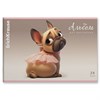 Альбом для рисования А4, 24 л., скоба, обложка картон, ERICH KRAUSE, 203х297 мм, "Frenchie" (микс в спайке), 63446 - фото 10007636