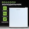 Холодильник компактный BRASSON (БРАССОН) RF-50White, однокамерный, общий объем 47 л, морозильная камера 5л, 49,6x45,4x44,5 см, белый, 458497 - фото 10088316