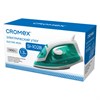 Утюг паровой CROMEX (КРОМЕКС) SI-102B, 1400 Вт, антипригарное покрытие, паровой удар, самоочистка, компактный, зеленый/белый, 458313 - фото 10115021