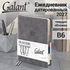 Ежедневник датированный 2027, B6, 125х173 мм, GALANT "Vivid", под кожу, серый, 117863 - фото 10123123