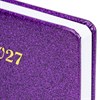 Ежедневник датированный 2027, А5, 138x213 мм, BRAUBERG "Sparkle", под кожу, блестки, фиолетовый, 117968 - фото 10123321