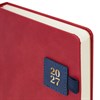 Ежедневник датированный 2027, А5, 138х213 мм, BRAUBERG "Accent", под кожу, держатель для ручки, красный/синий, 118005 - фото 10123803