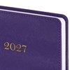 Ежедневник датированный 2027, А5, 138х213 мм, BRAUBERG "Elegant", под кожу, застежка, фиолетовый, 118015 - фото 10123863