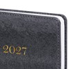 Ежедневник датированный 2027, А5, 138х213 мм, BRAUBERG "Elegant", под кожу, застежка, черный, 118016 - фото 10123865