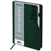 Ежедневник датированный 2027, А5, 150x213 мм, BRAUBERG "Up", под кожу, софт-тач, держатель для ручки, зеленый, 118081 - фото 10124353