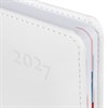 Ежедневник датированный 2027, А5, 148х218 мм, GALANT "White", под кожу, белый, 118080 - фото 10124592