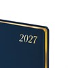 Ежедневник датированный 2027, БОЛЬШОЙ ФОРМАТ 210х297 мм, А4, BRAUBERG "Iguana", под кожу, синий, 118099 - фото 10124716