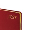 Ежедневник датированный 2027, БОЛЬШОЙ ФОРМАТ 210х297 мм, А4, BRAUBERG "Iguana", под кожу, красный, 118100 - фото 10124792