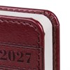 Ежедневник датированный 2027, МАЛЫЙ ФОРМАТ, 100х150 мм, А6, BRAUBERG "Imperial", под кожу, бордо, 118108 - фото 10124853
