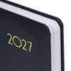 Ежедневник датированный 2027, МАЛЫЙ ФОРМАТ, 100х150 мм, А6, BRAUBERG "Select", балакрон, темно-синий, 118113 - фото 10124879