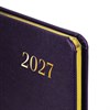 Еженедельник датированный 2027, А5, 145х215 мм, BRAUBERG "Iguana", под кожу, темно-фиолетовый, 118132 - фото 10125150