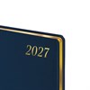 Еженедельник датированный 2027, БОЛЬШОЙ ФОРМАТ, 210х297 мм, А4, BRAUBERG "Iguana", под кожу, синий, 118148 - фото 10125229