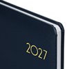 Еженедельник датированный 2027, А5, 145х215 мм, BRAUBERG "Select", балакрон, темно-синий, 118143 - фото 10125284
