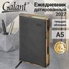 Ежедневник датированный 2027, А5, 148х218 мм, GALANT "Infinity Gold", под кожу, серый, 118062 - фото 10125525