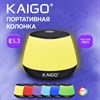 Колонка портативная KAIGO (КАЙГО) GE-3058, 3 Вт, Bluetooth, Micro SD, RGB, 514222 - фото 10135347