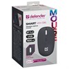 Мышь беспроводная DEFENDER Smart MM-396, 1600 dpi, 2 кнопки + 1 колесо-кнопка, оптическая, черная, 52396 - фото 10218816