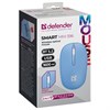 Мышь беспроводная DEFENDER Smart MM-396, 1600 dpi, 2 кнопки + 1 колесо-кнопка, оптическая, синяя, 52397 - фото 10218821