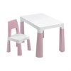 Стол детский + стул BRABIX KIDS CS-003, 2-7 лет, пластик белый + розовый, 533291 - фото 10429787