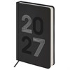 Ежедневник датированный 2027, А5, 138х213 мм, BRAUBERG "Scripted", под кожу, вышивка, черный, 118025 - фото 10457218