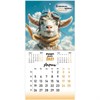 Календарь настенный перекидной 2027 г., BRAUBERG, 12 листов, 21,4х42,8 см, МИНИ, "Funny goats", 118432 - фото 10543916