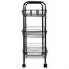 Этажерка (тележка) BOOMHOUSE (БУМХАУС) RC-003 3 яруса, на колесах, В62,5хШ42,5хГ25,5 см, металл, черная, 701455 - фото 10604914