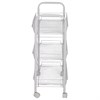Этажерка (тележка) BOOMHOUSE (БУМХАУС) RC-003 3 яруса, на колесах, В62,5хШ42,5хГ25,5 см, металл, белая, 701456 - фото 10604922