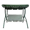Качели садовые NOSTRESS (НОСТРЕСС) COMFORT SC-003, 3 места, Ш170хГ110хВ153 см, мягкое сиденье, зеленый/белый, 680051 - фото 10707116