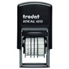 Датер-мини месяц ЦИФРАМИ ДЛЯ БАНКА, оттиск 20х3,8 мм, синий,TRODAT IDEAL 4810P2, корпус черный, подушка, 218614 - фото 10932436