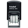 Датер-мини месяц БУКВАМИ, оттиск 20х3,8 мм, синий, TRODAT IDEAL 4810 P2, корпус черный, подушка, 218615 - фото 10932438