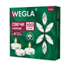 Свечи чайные литые в гильзе WEGLA (ВЕГЛА) EXTRA, до 4 часов горения, вес 10 грамм, КОМПЛЕКТ 100 штук, 702572 - фото 10942677