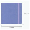 Скетчбук, слоновая кость 140 г/м2 120х120 мм, 80 л., КОЖЗАМ, резинка, BRAUBERG ART CLASSIC, пастель сиреневый, 116877 - фото 11363245