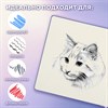 Скетчбук, слоновая кость 140 г/м2 200х200 мм, 80 л., КОЖЗАМ, резинка, BRAUBERG ART CLASSIC, пастель сиреневый, 116881 - фото 11363388
