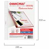 Папки-файлы перфорированные А4 ОФИСМАГ "Стандарт", КОМПЛЕКТ 100 шт., гладкие, 30 мкм, 272680 - фото 11364277