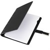 Тетрадь на кольцах А5, 180х220 мм, 120 л., под кожу soft-touch, застежка, BRAUBERG SHADE, черный, 405246 - фото 11364371