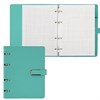 Тетрадь на кольцах А5, 180х220 мм, 120 л., под кожу soft-touch, застежка, BRAUBERG SHADE, морской, 405248 - фото 11364503