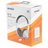 Наушники с микрофоном (гарнитура) A4TECH HU-10, проводные, 2 м, USB, черные с белым, 1611415 - фото 11364727
