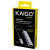 Хаб-разветвитель KG-096, USB-A 3.2, высокоскоростной, 4 в 1, 3 х USB-A 3.2, 1 x RJ-45, 120 мм, серый, KAIGO (КАЙГО) SMART, 355060 - фото 11395358