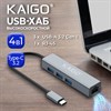 Хаб-разветвитель KG-096A, Type-C 3.2, высокоскоростной, 4 в 1, 3 х USB-A 3.2, 1 x RJ-45, 120 мм, серый, KAIGO (КАЙГО) SMART, 355061 - фото 11395362