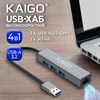 Хаб-разветвитель KG-096, USB-A 3.2, высокоскоростной, 4 в 1, 3 х USB-A 3.2, 1 x RJ-45, 120 мм, серый, KAIGO (КАЙГО) SMART, 355060 - фото 11395366