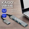 Хаб-разветвитель KG-088, USB-A 3.2, высокоскоростной, 4 в 1, 1 х USB-A 3.2, 3 x USB-A 2.0, 60 мм, серый, KAIGO (КАЙГО), 355062 - фото 11395371