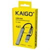 USB-хаб KG-088C, Type-C 3.2 + адаптер USB-A 3.2, высокоскоростной, 4 в 1, 1 х USB-A 3.2, 3 x USB-A 2.0, 60 мм, серый, KAIGO (КАЙГО), 355065 - фото 11395372