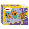 Пазл картонный 12 элементов, MAXI "Три кота", АССОРТИ, поле 21,4х15,4 см, STEP PUZZLE - фото 11577702