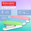 Степлер №10 BRAUBERG "STYLE", до 16 листов, ассорти, 274680 - фото 12472345