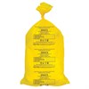 Мешки для мусора медицинские КОМПЛЕКТ 50 шт., класс Б (желтые), 80 л, 70х80 см, 14 мкм, АКВИКОМП - фото 1296525