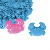 Песок для лепки кинетический ЮНЛАНДИЯ, синий, 500 г, 2 формочки, ведерко, 104996 - фото 1297409