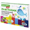 Пластилин классический BRAUBERG KIDS, 16 цветов, 320 г, со стеком, 106508 - фото 1300519