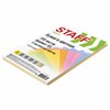 Бумага цветная STAFF "Profit" МАЛОГО ФОРМАТА (148х210 мм), А5, 80 г/м2, 100 л. (5цв. х 20 л.), цветная пастель, для офиса и дома, 110891 - фото 1303093
